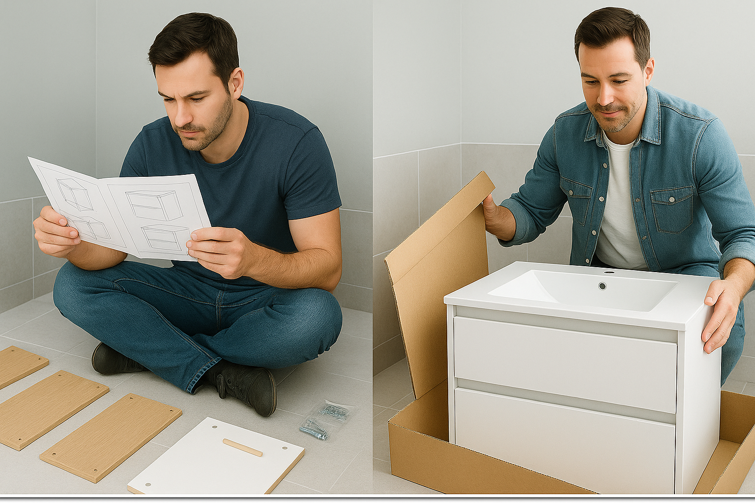 De grote verschillen tussen voorgemonteerde en bouwpakket badkamermeubels