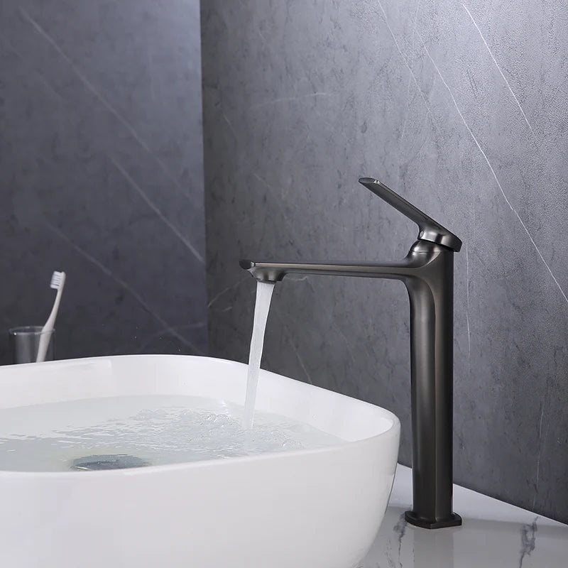 Wastafelkraan hoog Olivia - Gun Metal