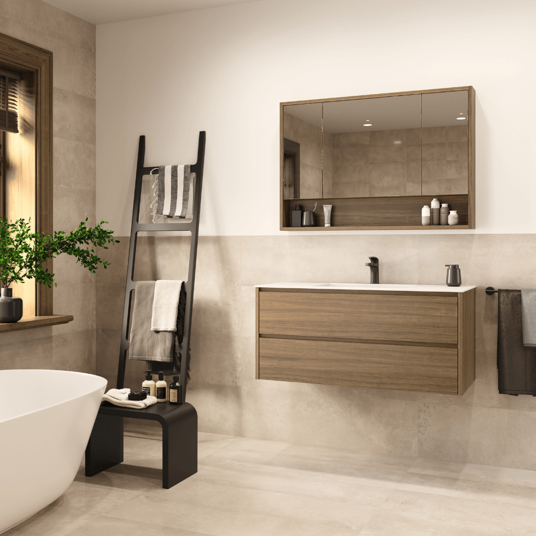 Down Town Wastafelmeubel 100 cm - Eiken