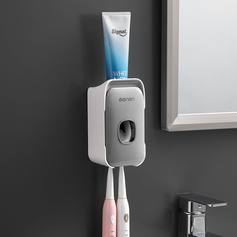 automatische tandpasta dispenser in het wit
