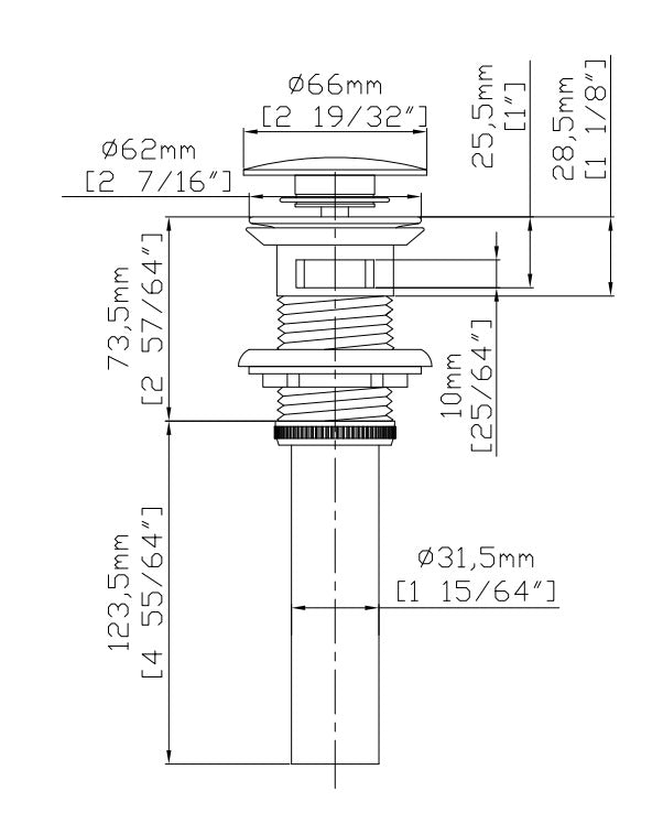Afvoerplug RVS Chroom - Universeel