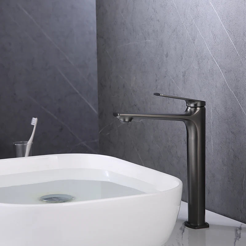 Wastafelkraan hoog Olivia - Gun Metal