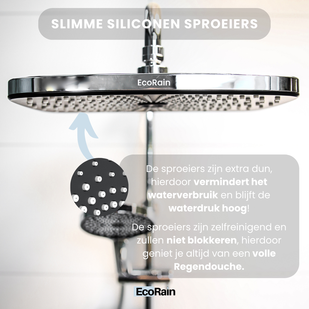 Regendouche Melvin XL 30 cm met Douchearm - Chroom