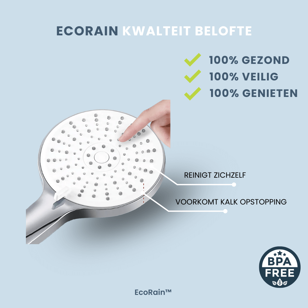 Waterbesparende Douchekop Mark 12 cm - Zwart