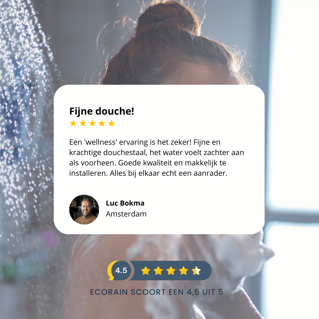 Waterbesparende Douchekop Mark 12 cm - Zwart