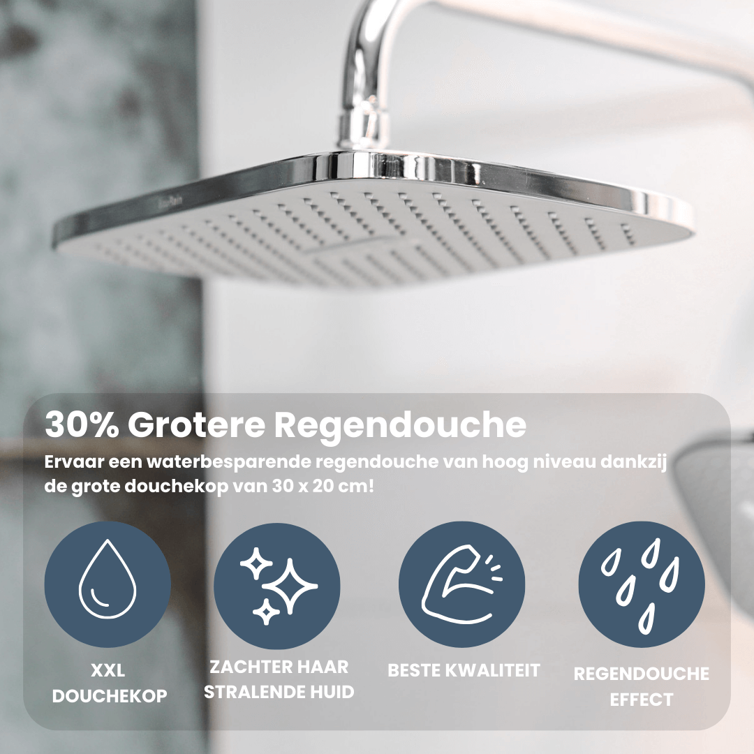 Regendouchekop Mark XL 30 cm - Chroom