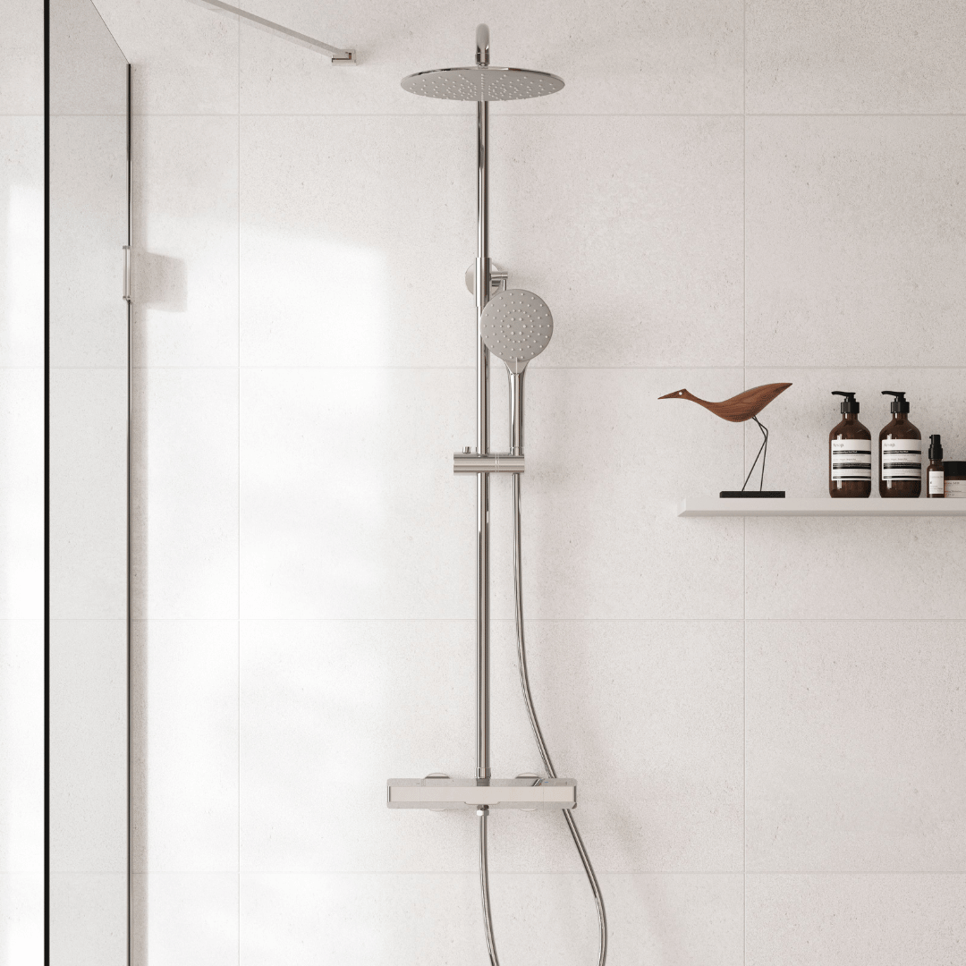 Regendoucheset Glenn 23 CM met Thermostaatkraan - Chroom