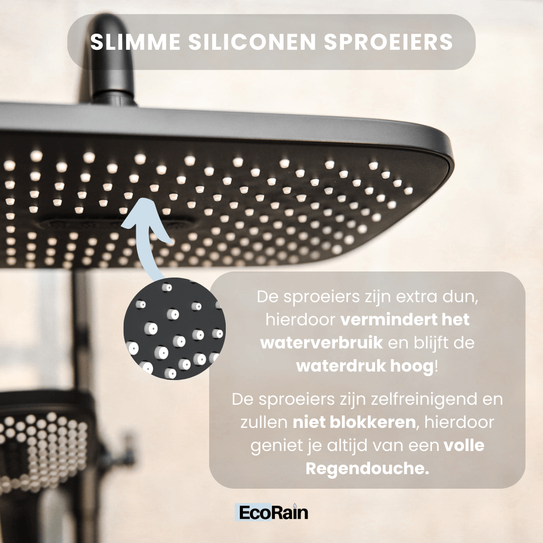 Regendouchekop Mark XL 30 cm - Zwart