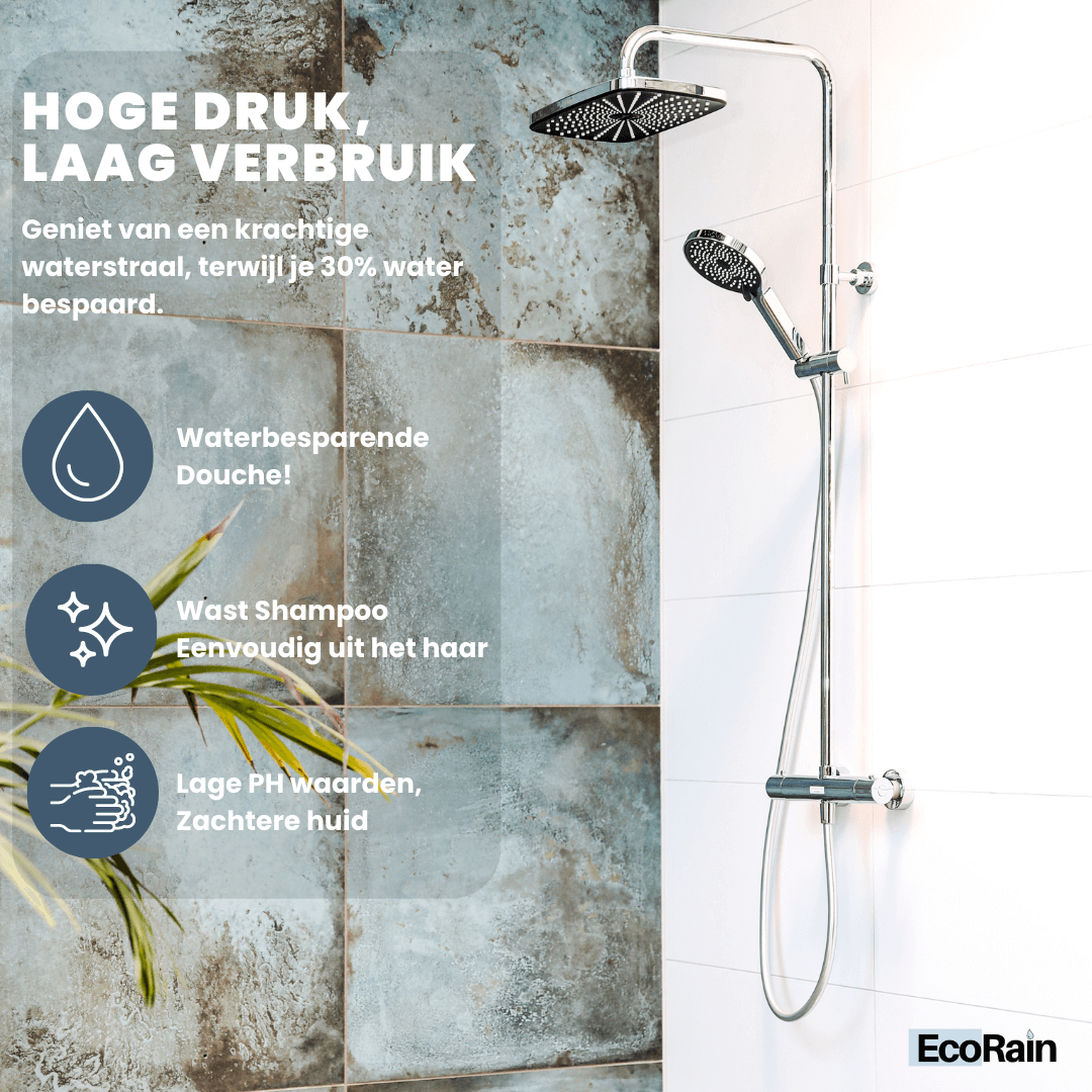 doucheset regendouche chroom