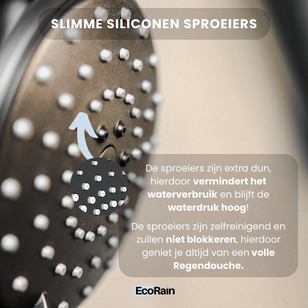 Ronde Regendouchekop Glenn 23 cm - Zwart