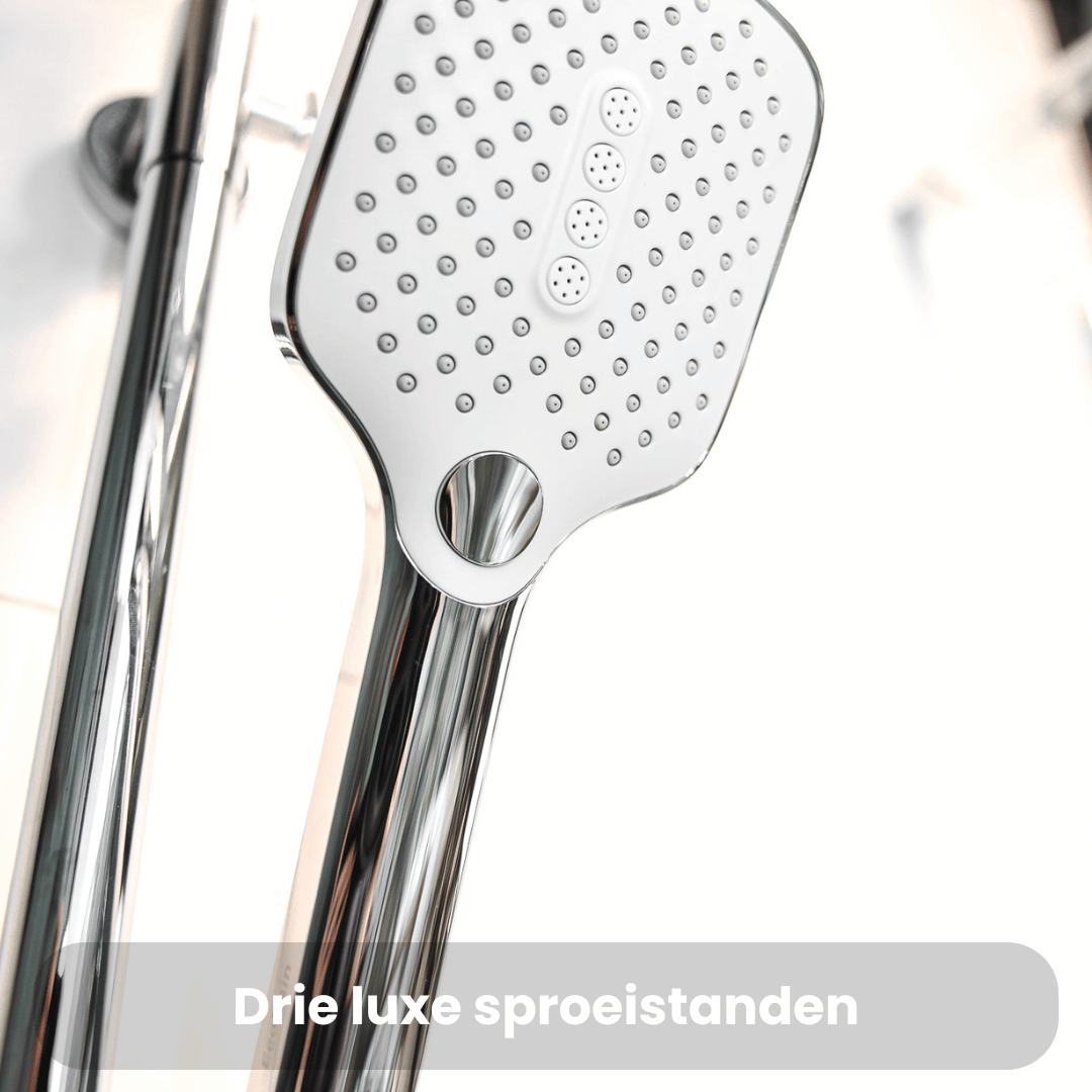 Waterbesparende Douchekop Mark vierkant 12 cm - Chroom