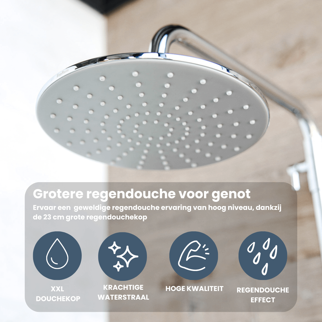 Waterbesparende Regendoucheset 23 cm Glenn - Zonder Kraan
