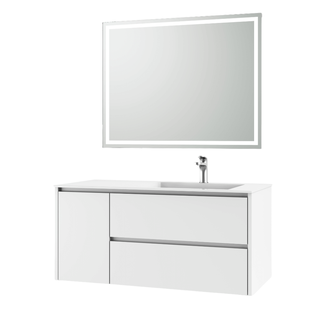 Jive Wastafelmeubelset met Spiegel 100 cm - Wit