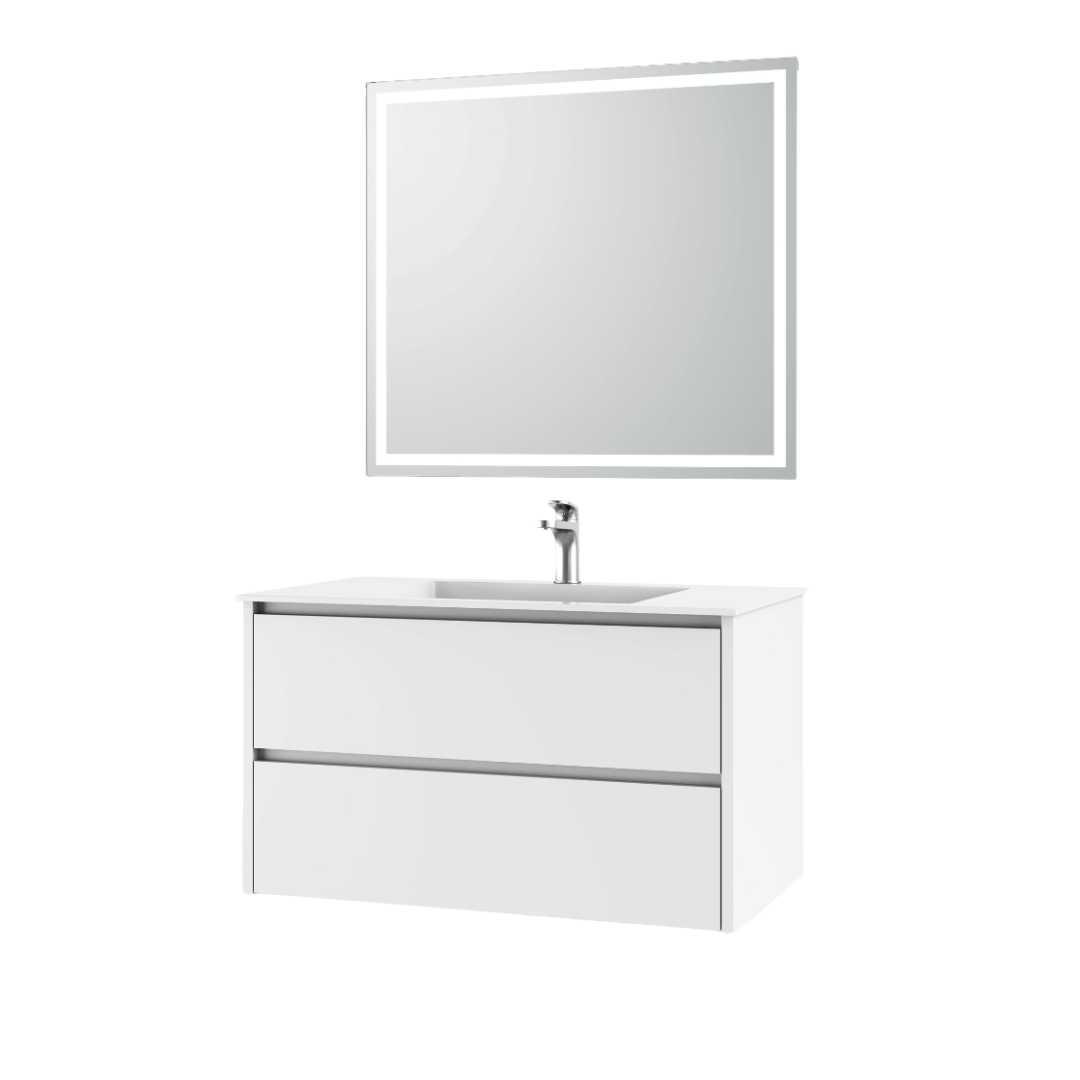 Jive Wastafelmeubelset met Spiegel 80 cm - Wit