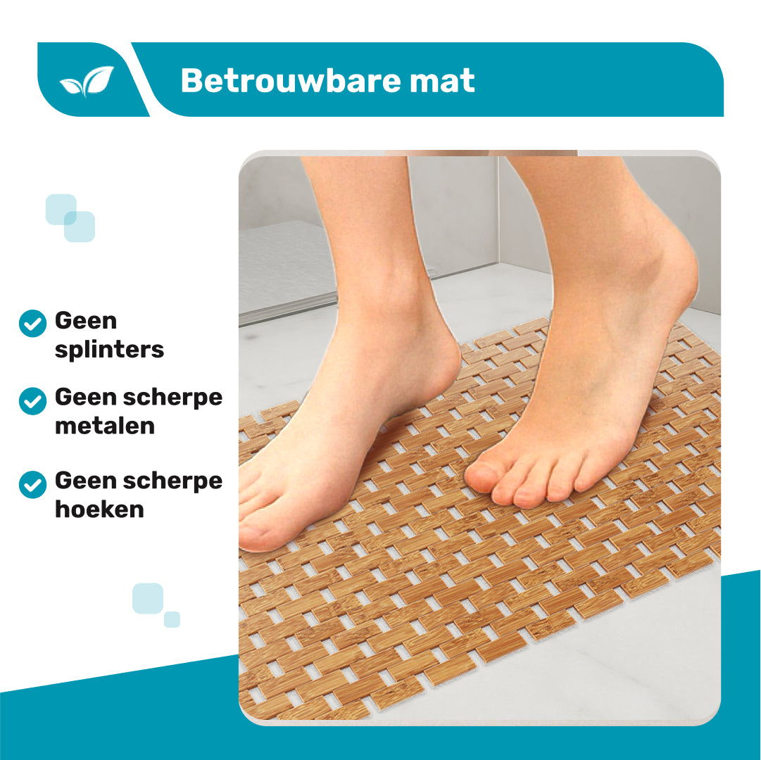 Bamboe badmat bruin
