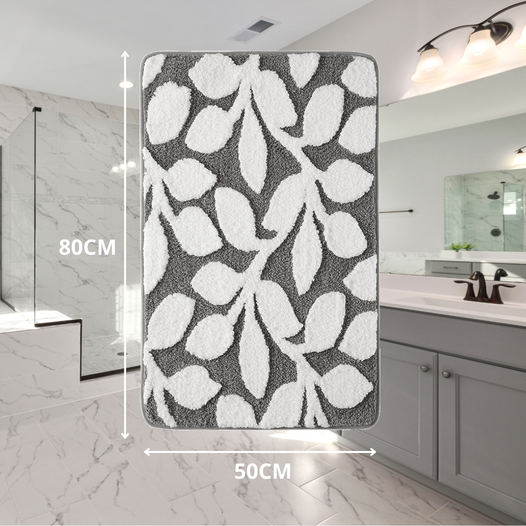 DRESTA Badmat 50X80CM Leaves Gray