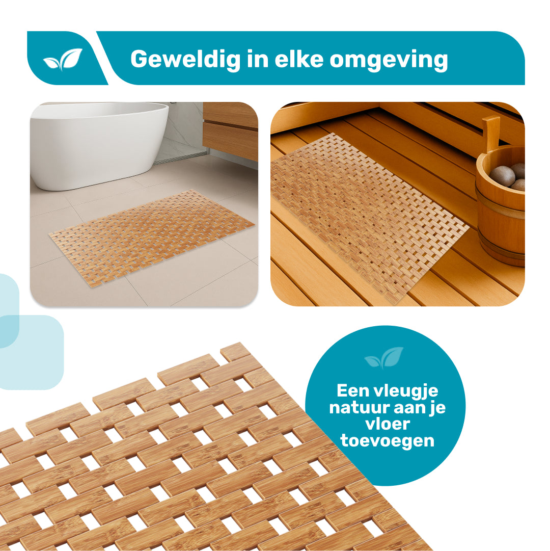 Bamboe badmat bruin