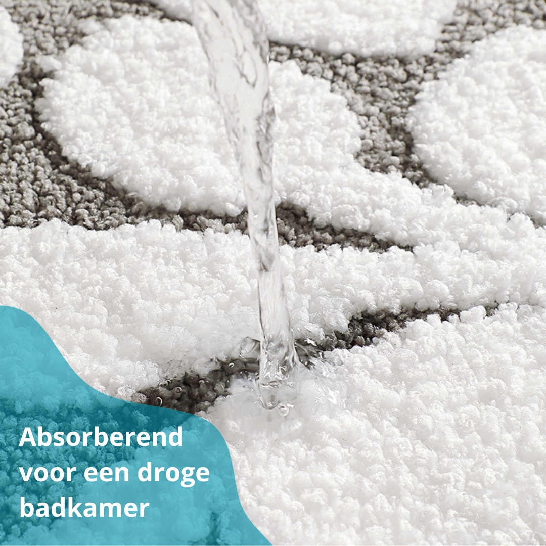 DRESTA Badmat 50X80CM Leaves Gray