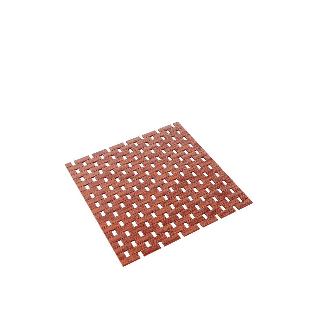 DRESTA Bamboe Badmat Donkerbruin 45 x 45 cm