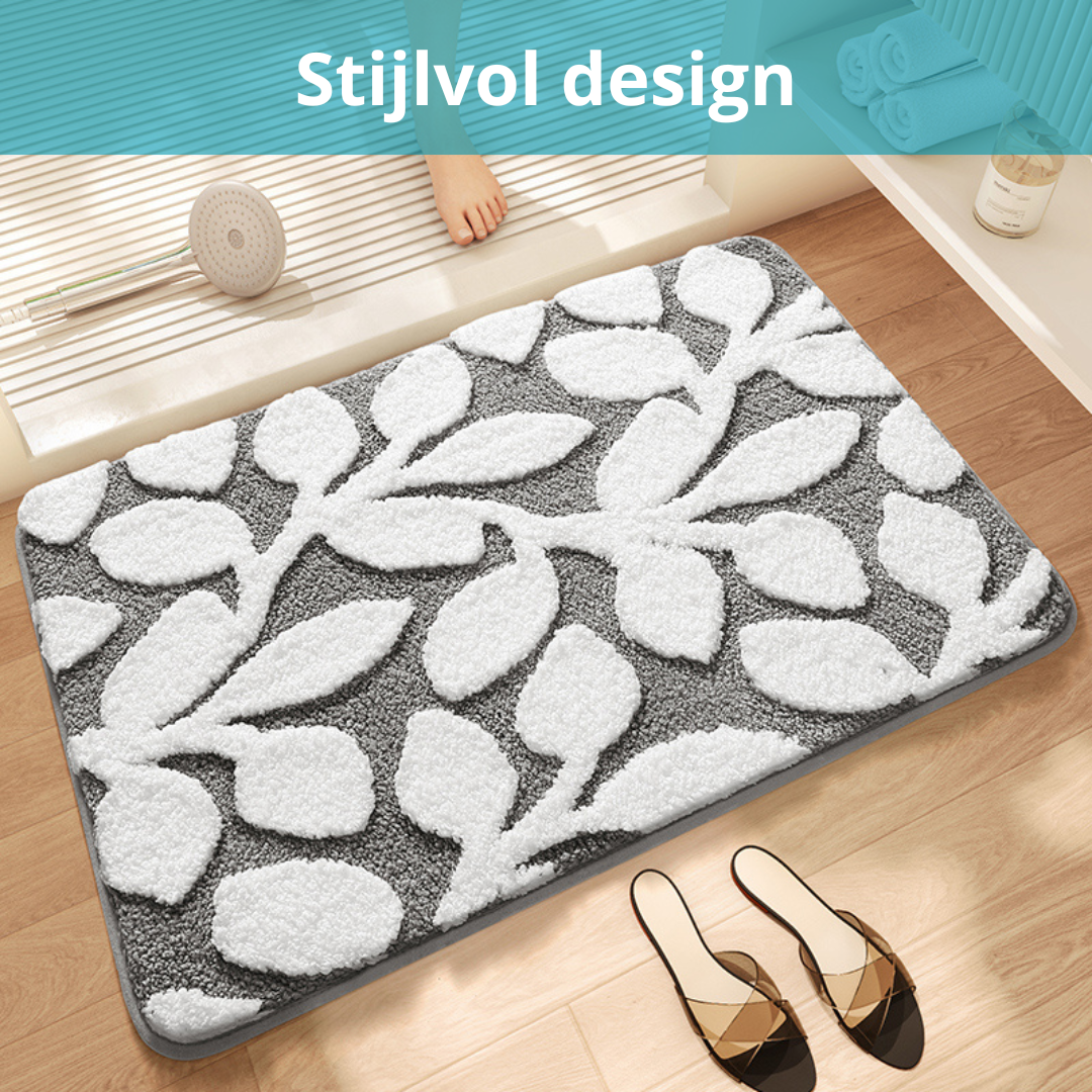 DRESTA Badmat 50X80CM Leaves Gray