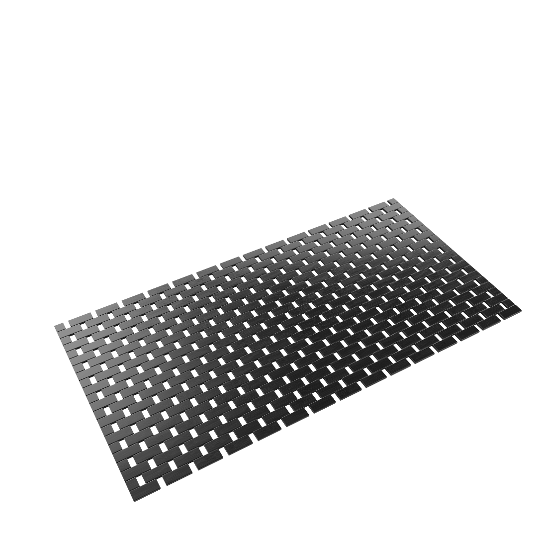 DRESTA Bamboe Badmat Zwart 40 x 100 cm