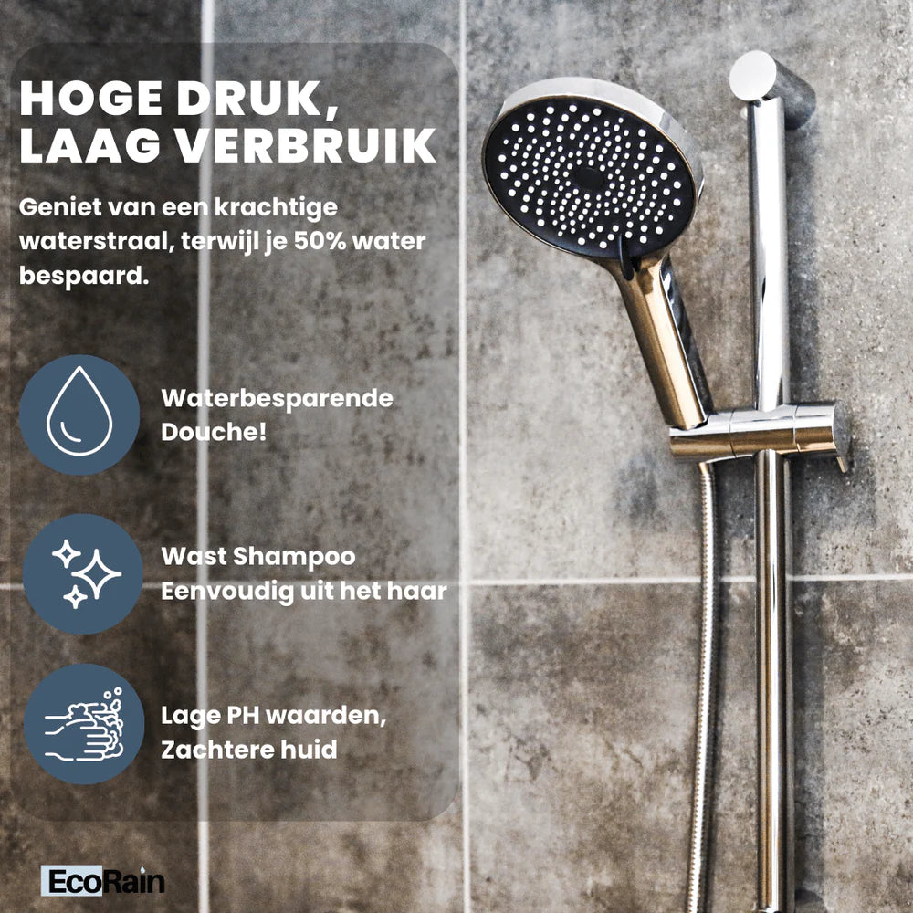 RVS Glijstang Doucheset Charly met Thermostaatkraan - Chroom