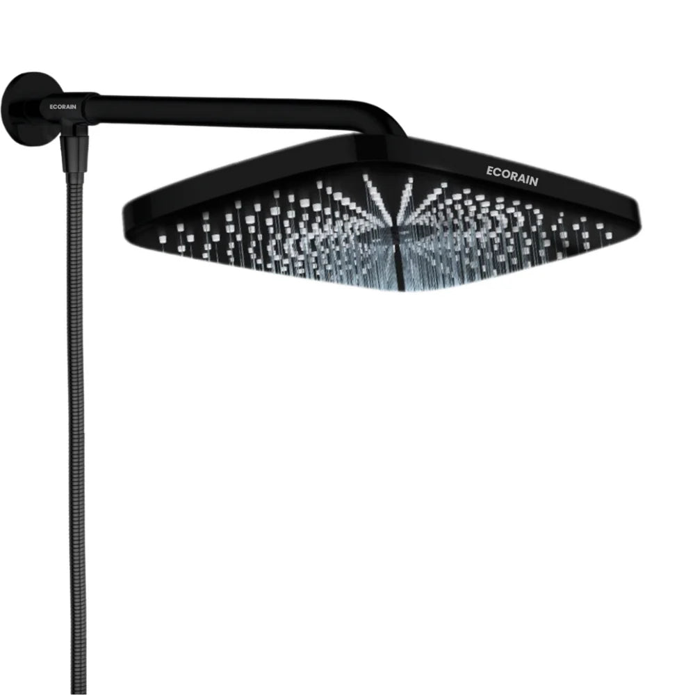 Regendoucheset Melvin 30 cm - Zwart