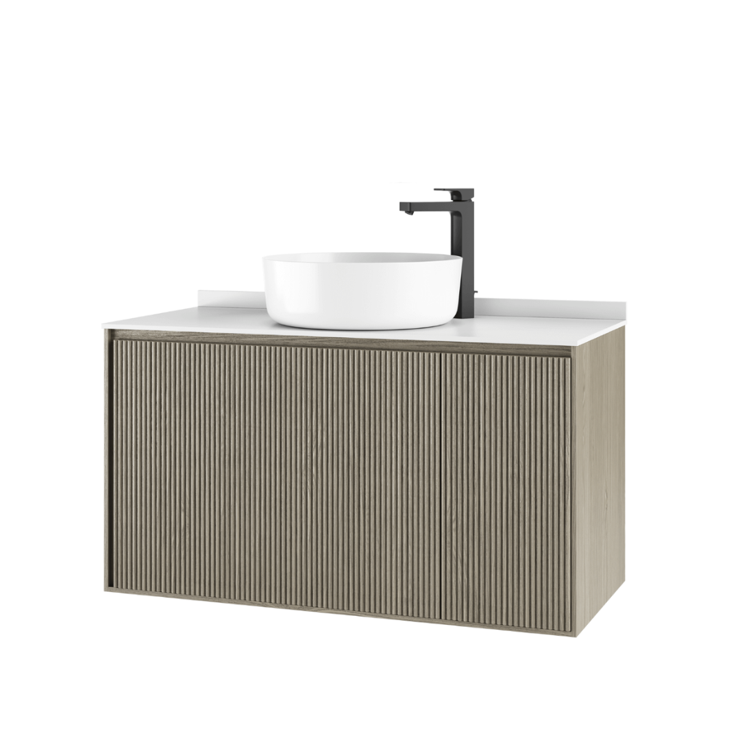 Soho Wastafelmeubel 80 cm - Gegroefd Eiken