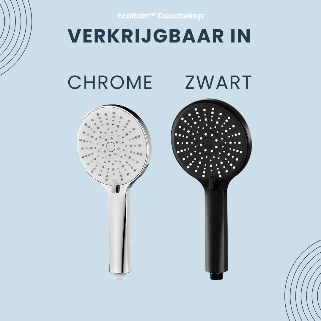 Waterbesparende Douchekop Mark 12 cm - Zwart