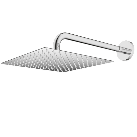 Vierkante RVS Regendouche met douchearm Tyler 20 cm - Chroom