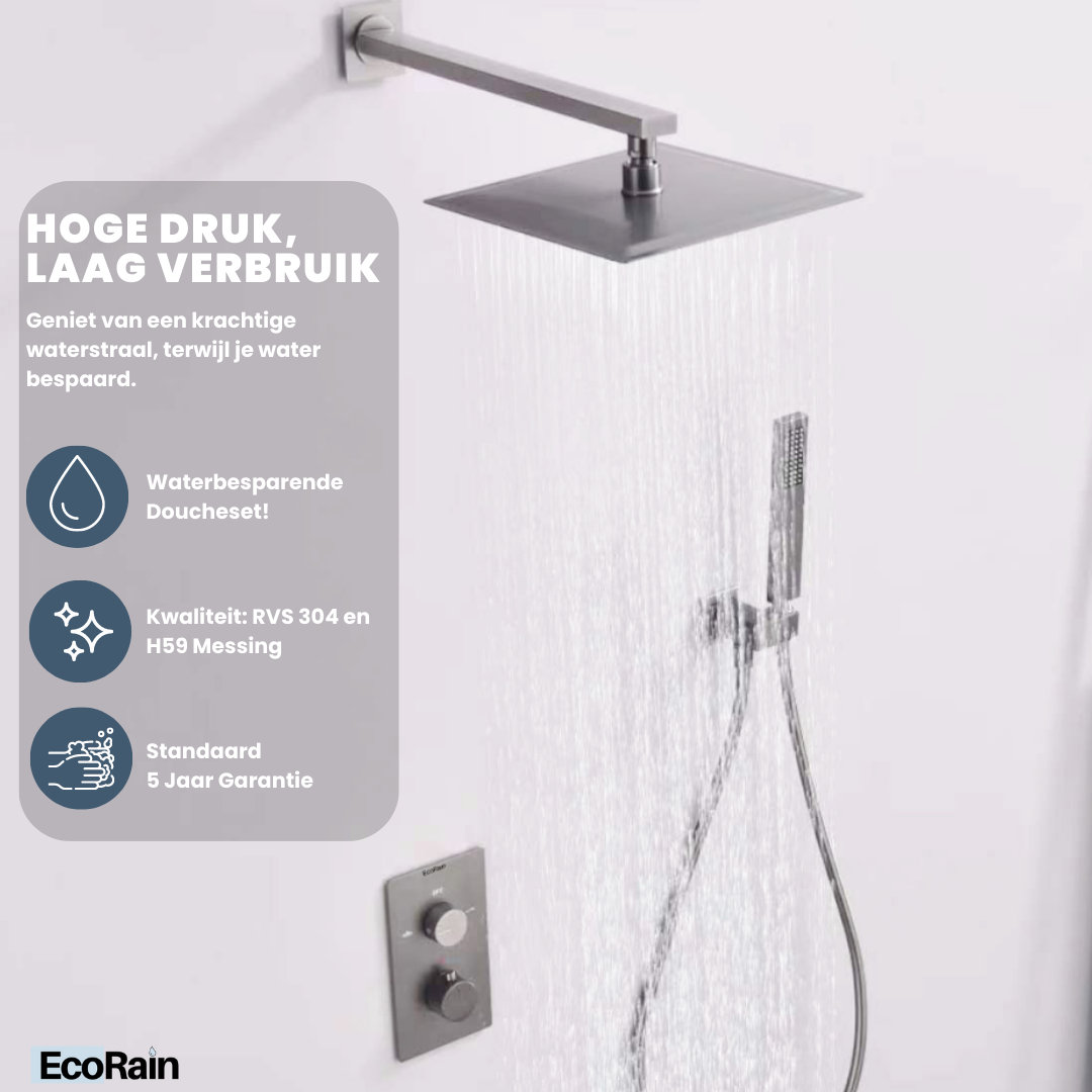 Inbouw Regendouche Mia Vierkant - Chroom