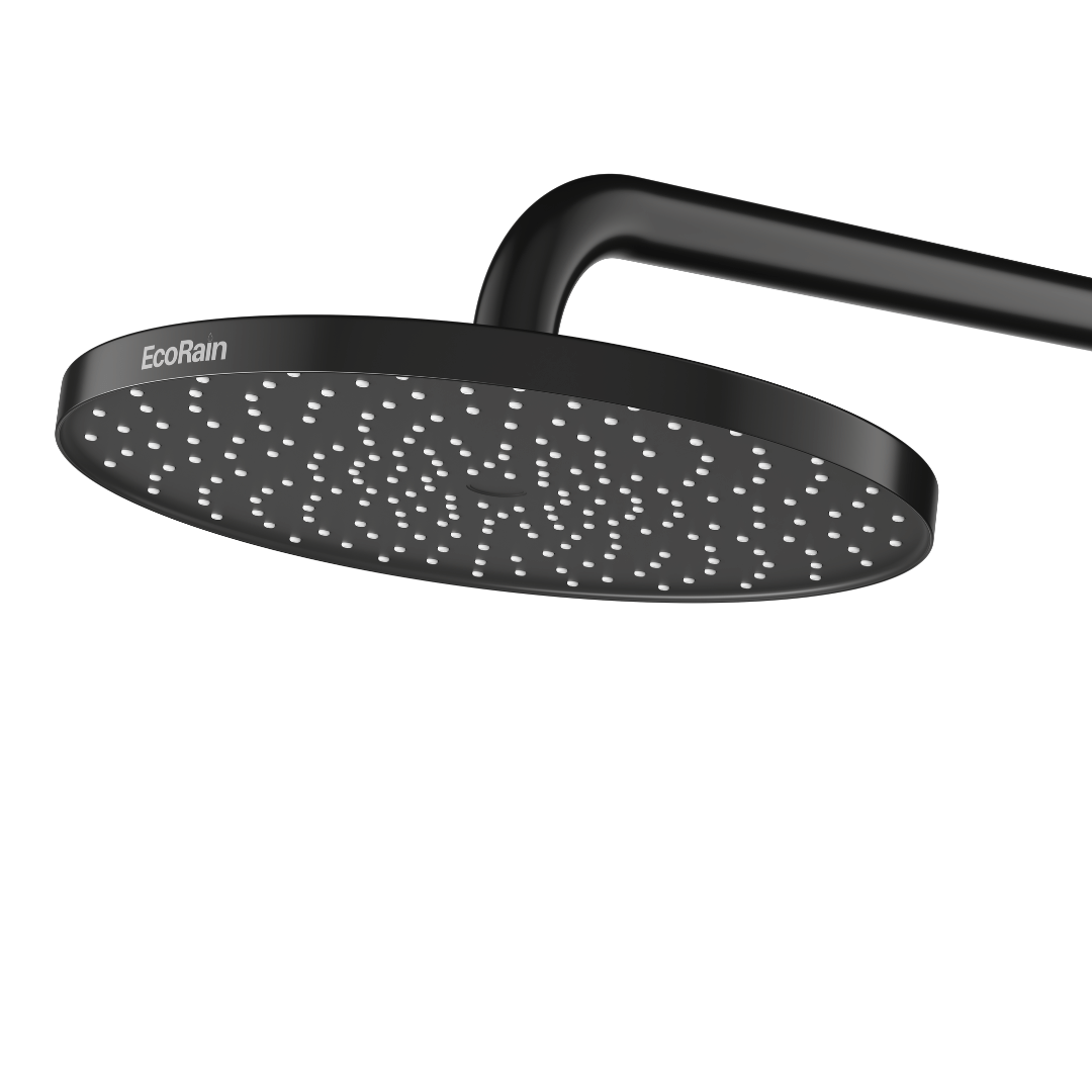 Ronde Regendouchekop Jet 25 cm - Zwart
